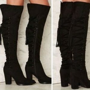 Nasty Gal lace up heel